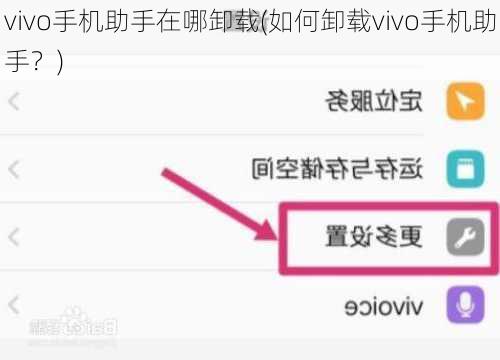 vivo手机助手在哪卸载(如何卸载vivo手机助手？)