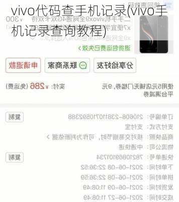 vivo代码查手机记录(vivo手机记录查询教程)