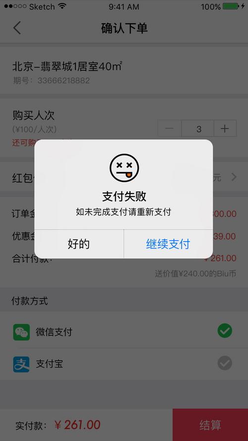 iPhone手机支付错误