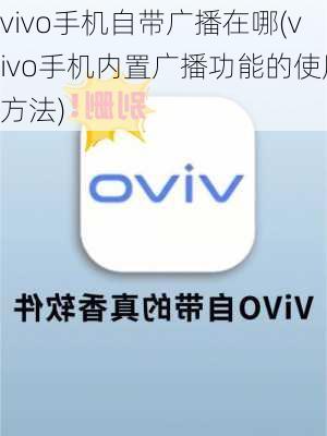 vivo手机自带广播在哪(vivo手机内置广播功能的使用方法)