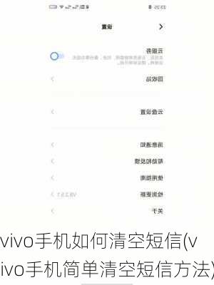 vivo手机如何清空短信(vivo手机简单清空短信方法)