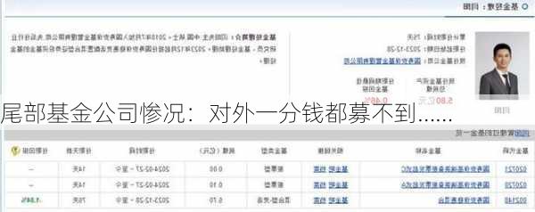 尾部基金公司惨况：对外一分钱都募不到……