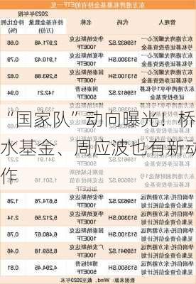 “国家队”动向曝光！桥水基金、周应波也有新动作