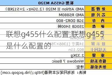 联想g455什么配置,联想g455 是什么配置的