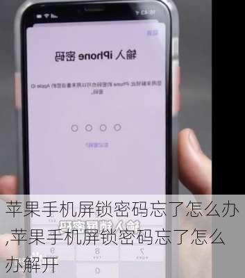 苹果手机屏锁密码忘了怎么办,苹果手机屏锁密码忘了怎么办解开