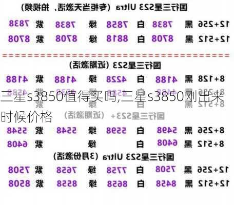 三星s3850值得买吗,三星s3850刚出来时候价格