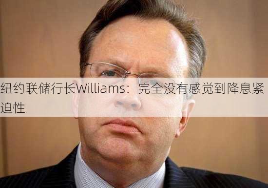 纽约联储行长Williams：完全没有感觉到降息紧迫性