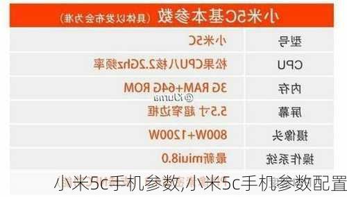 小米5c手机参数,小米5c手机参数配置