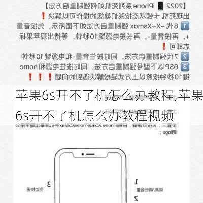苹果6s开不了机怎么办教程,苹果6s开不了机怎么办教程视频