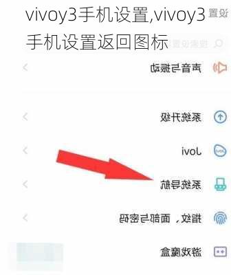 vivoy3手机设置,vivoy3手机设置返回图标