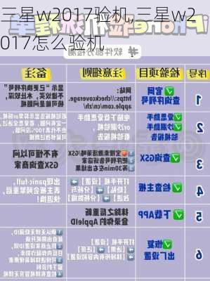 三星w2017验机,三星w2017怎么验机