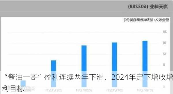 “酱油一哥”盈利连续两年下滑，2024年定下增收增利目标