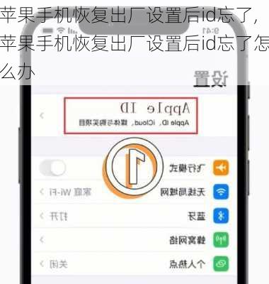 苹果手机恢复出厂设置后id忘了,苹果手机恢复出厂设置后id忘了怎么办