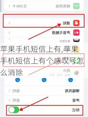 苹果手机短信上有,苹果手机短信上有个感叹号怎么消除