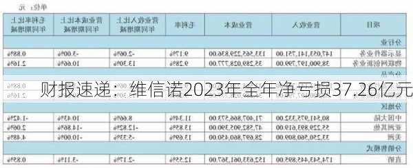 财报速递：维信诺2023年全年净亏损37.26亿元