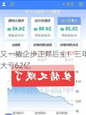 又一猪企步正邦后尘！三年大亏62亿