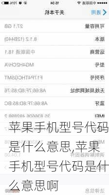 苹果手机型号代码是什么意思,苹果手机型号代码是什么意思啊