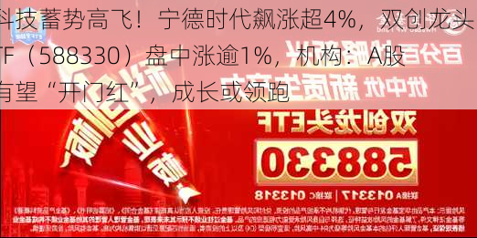 科技蓄势高飞！宁德时代飙涨超4%，双创龙头ETF（588330）盘中涨逾1%，机构：A股有望“开门红”，成长或领跑