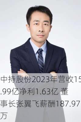 中持股份2023年营收15.99亿净利1.63亿 董事长张翼飞薪酬187.97万