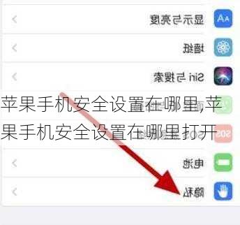 苹果手机安全设置在哪里,苹果手机安全设置在哪里打开