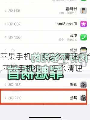 苹果手机卡顿怎么清理后台,苹果手机很卡,怎么清理