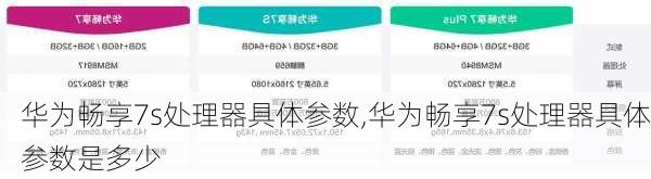 华为畅享7s处理器具体参数,华为畅享7s处理器具体参数是多少