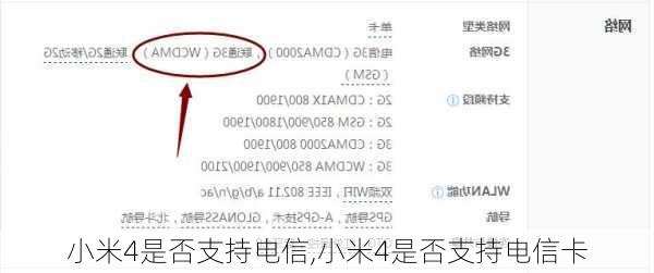 小米4是否支持电信,小米4是否支持电信卡