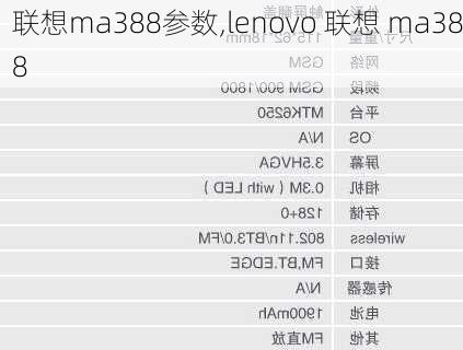 联想ma388参数,lenovo 联想 ma388