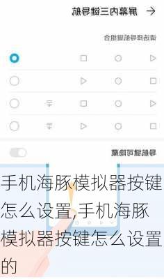 手机海豚模拟器按键怎么设置,手机海豚模拟器按键怎么设置的