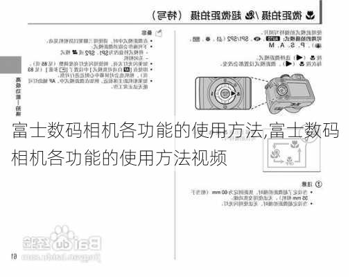 富士数码相机各功能的使用方法,富士数码相机各功能的使用方法视频