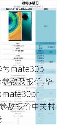 华为mate30pro参数及报价,华为mate30pro参数报价中关村在线