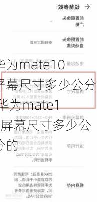 华为mate10屏幕尺寸多少公分,华为mate10屏幕尺寸多少公分的