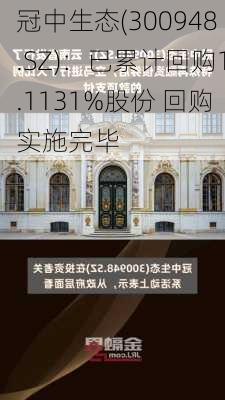 冠中生态(300948.SZ)：已累计回购1.1131%股份 回购实施完毕