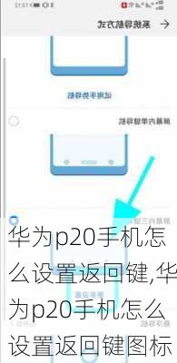 华为p20手机怎么设置返回键,华为p20手机怎么设置返回键图标