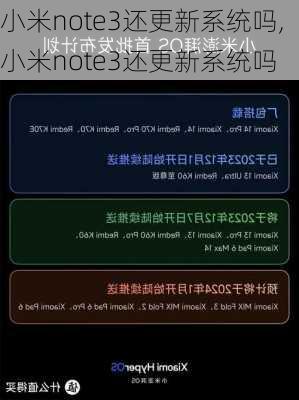 小米note3还更新系统吗,小米note3还更新系统吗