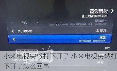 小米电视突然打不开了,小米电视突然打不开了怎么回事