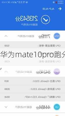 华为mate10pro跑分,