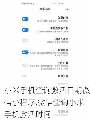 小米手机查询激活日期微信小程序,微信查询小米手机激活时间