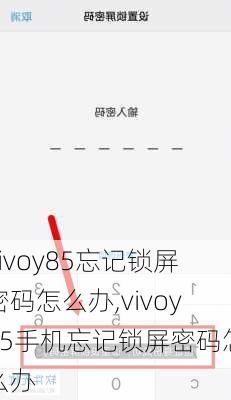 vivoy85忘记锁屏密码怎么办,vivoy85手机忘记锁屏密码怎么办