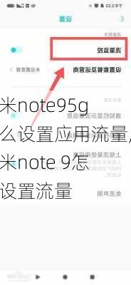 小米note95g怎么设置应用流量,小米note 9怎么设置流量