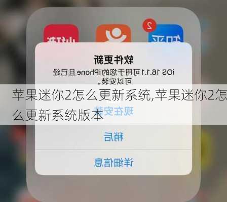 苹果迷你2怎么更新系统,苹果迷你2怎么更新系统版本