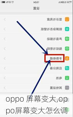 oppo 屏幕变大,oppo屏幕变大怎么调
