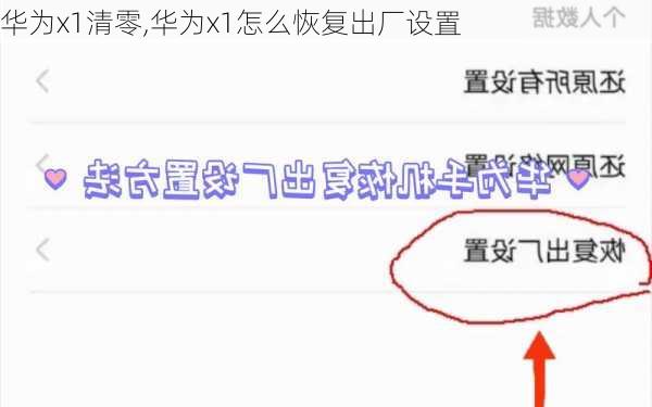 华为x1清零,华为x1怎么恢复出厂设置