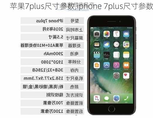 苹果7plus尺寸参数,iphone 7plus尺寸参数