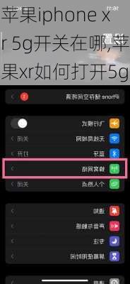 苹果iphone xr 5g开关在哪,苹果xr如何打开5g