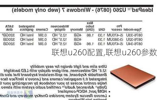 联想u260配置,联想u260参数