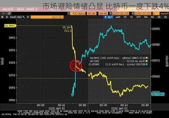 市场避险情绪凸显 比特币一度下跌4%