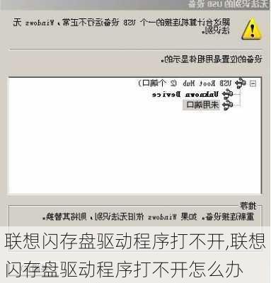 联想闪存盘驱动程序打不开,联想闪存盘驱动程序打不开怎么办