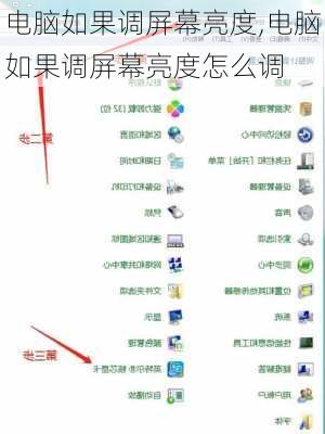 电脑如果调屏幕亮度,电脑如果调屏幕亮度怎么调