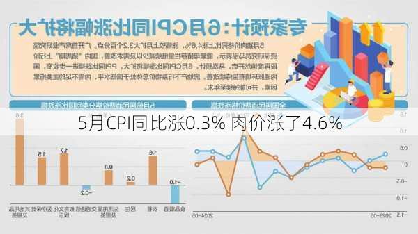 5月CPI同比涨0.3% 肉价涨了4.6%